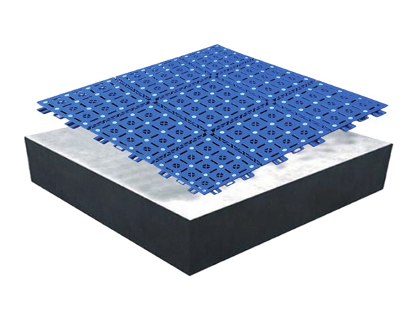 First generation suspended assembly sports flooring